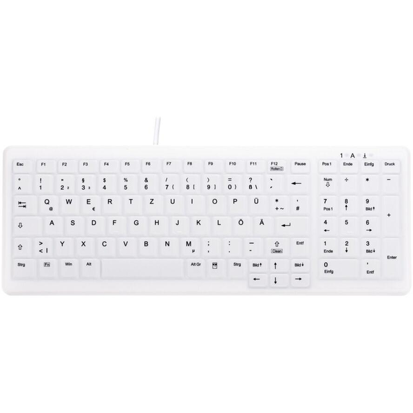 CHERRY AK-C7000 tastatur Medicinsk USB QWERTZ Tysk Hvid
