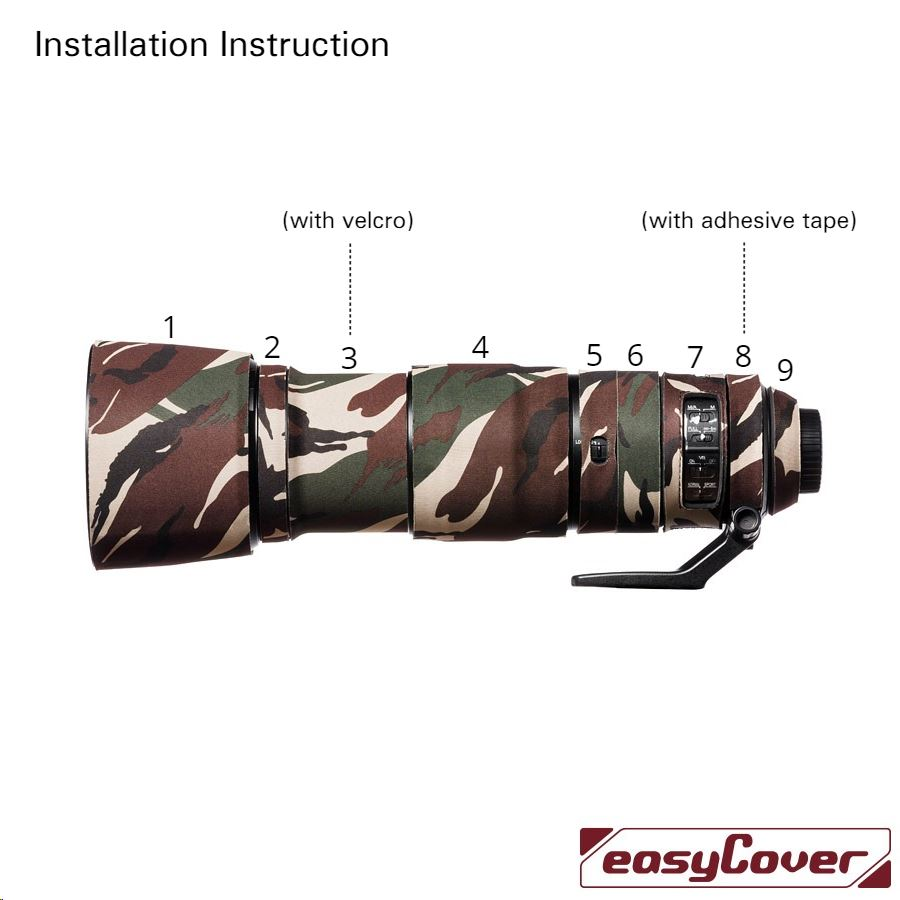 easyCover Lens Oak Nikon 200-500mm f/5.6 VR zöld terepszínű (LON200500GC) (LON200500GC)