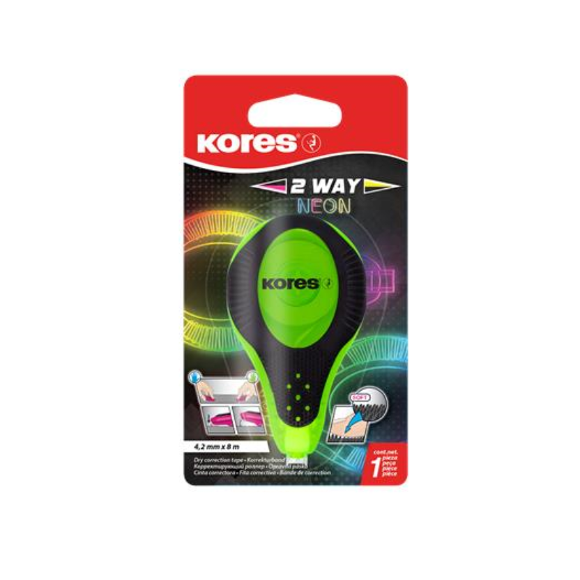 Kores 2WAY Hibajavító roller 4,2 mm x 8m - Vegyes színekben (84321)