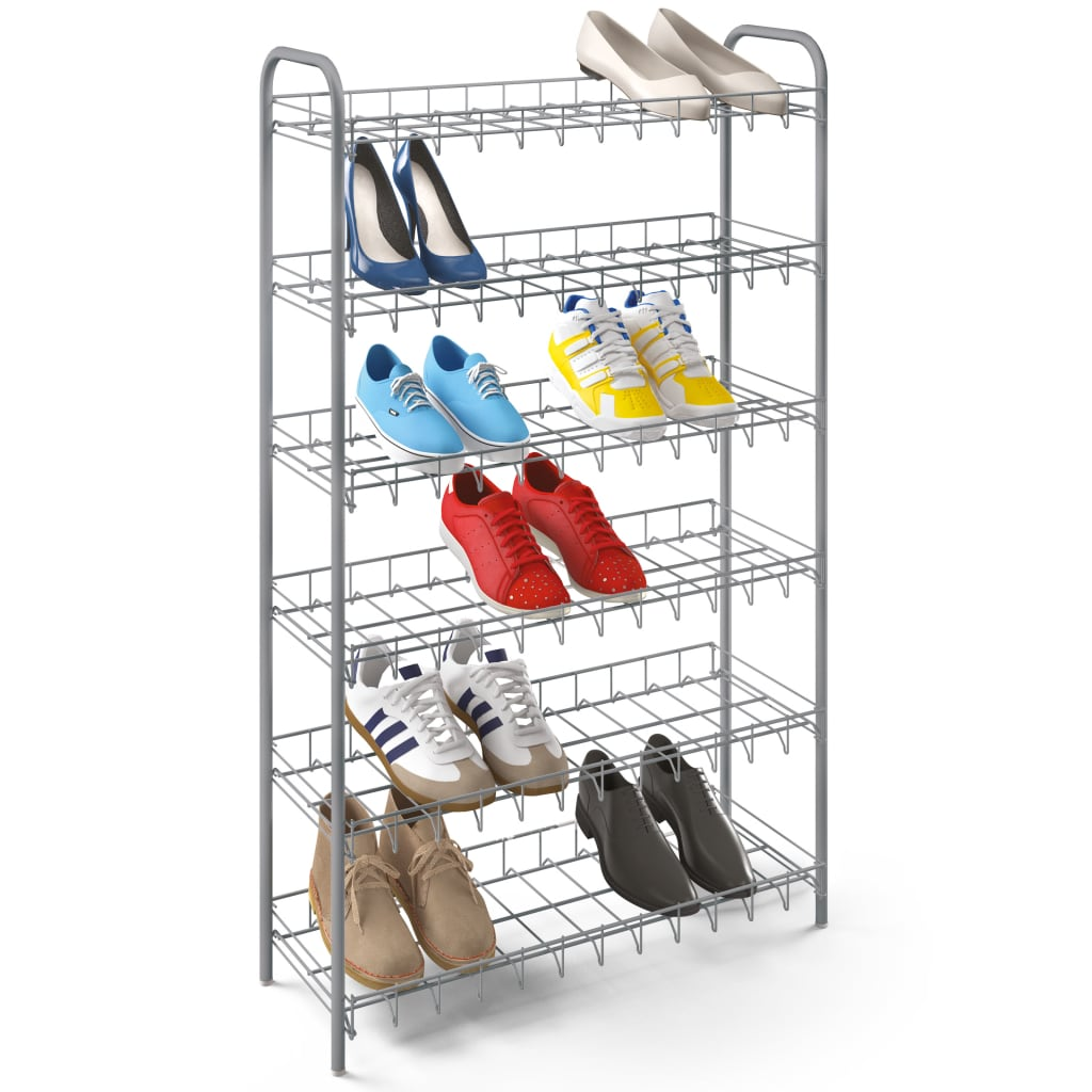 Metaltex Shoe 6 ezüstszürke 6 szintes cipőtartó (430406)