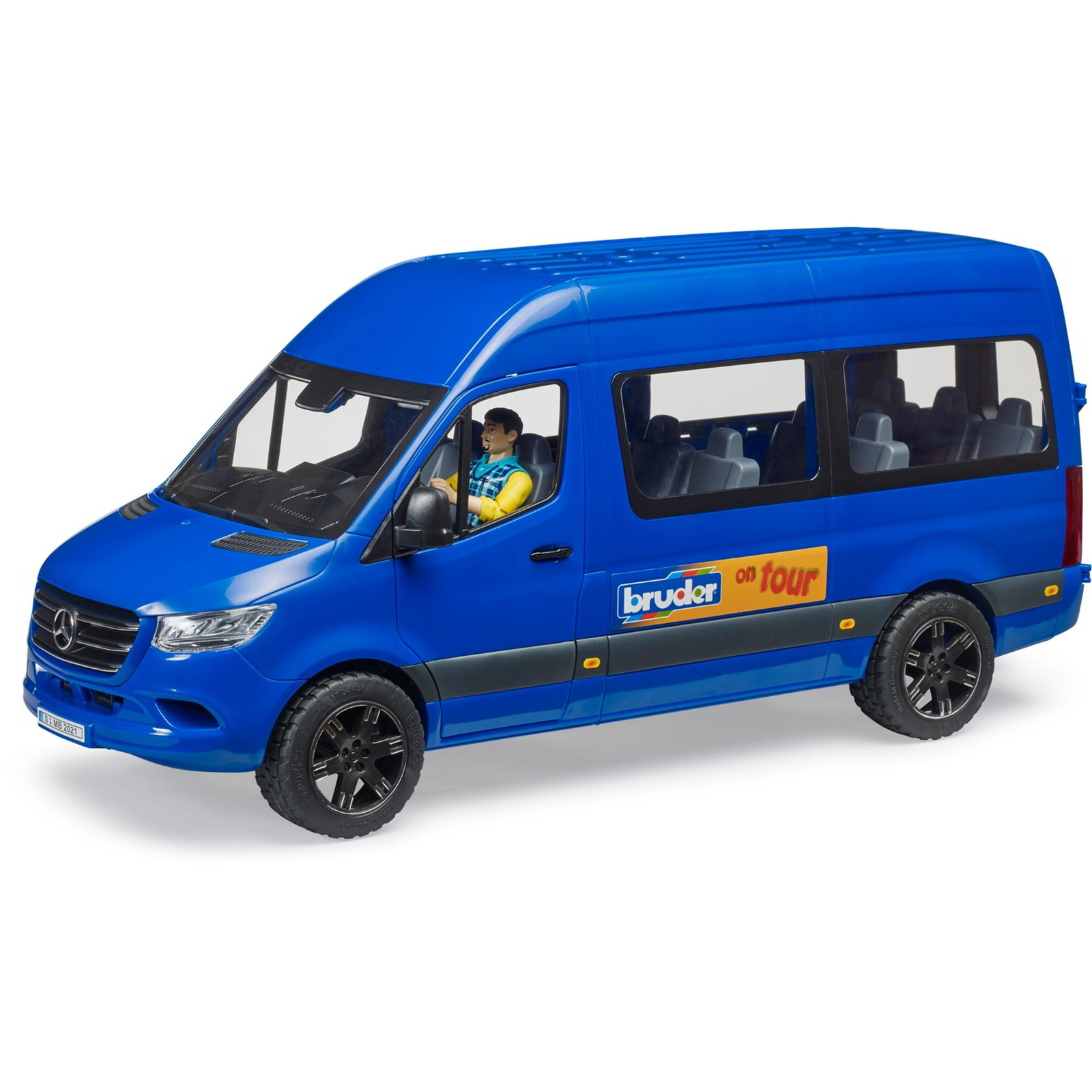Bruder Mercedes Benz Sprinter Transfer autó sofőrrel műanyag modell (1:16) (02681)
