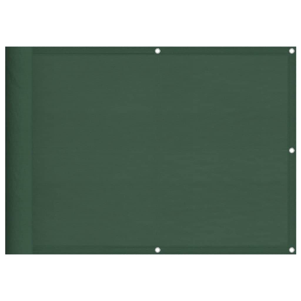 sötétzöld 100% oxford poliészter erkélyparaván 75 x 800 cm (4000257)
