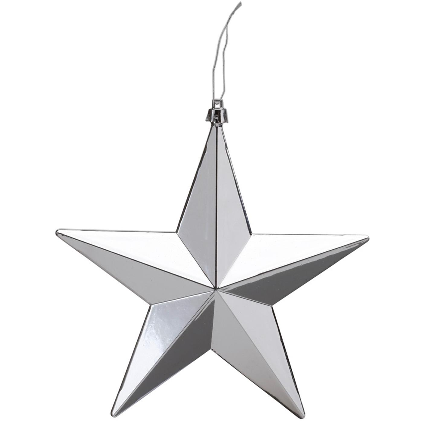 LAALU ezüst matt/fényes csillag, 30 cm (LAU-2077)