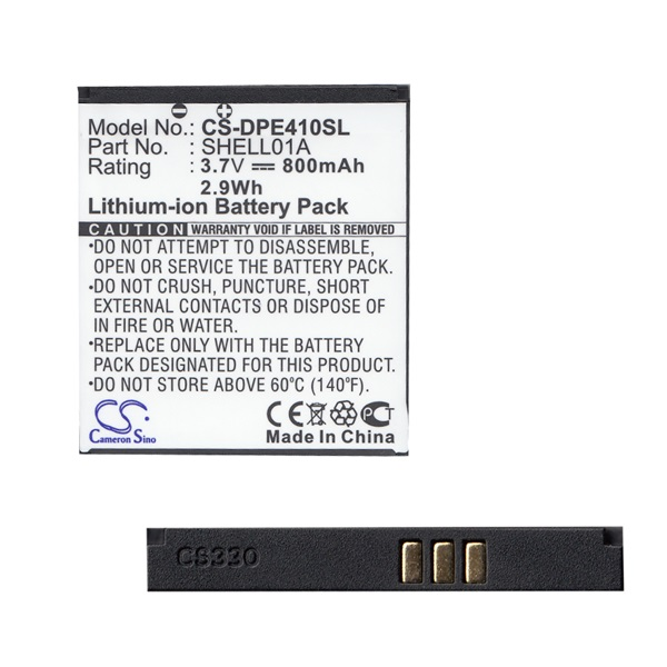 Cameron Sino Li-Ion akku (3.7V/800mAh, Doro CareClamshell kompatibilis) FEKETE Doro 409 (Doro 410) (CS-DPE410SL)