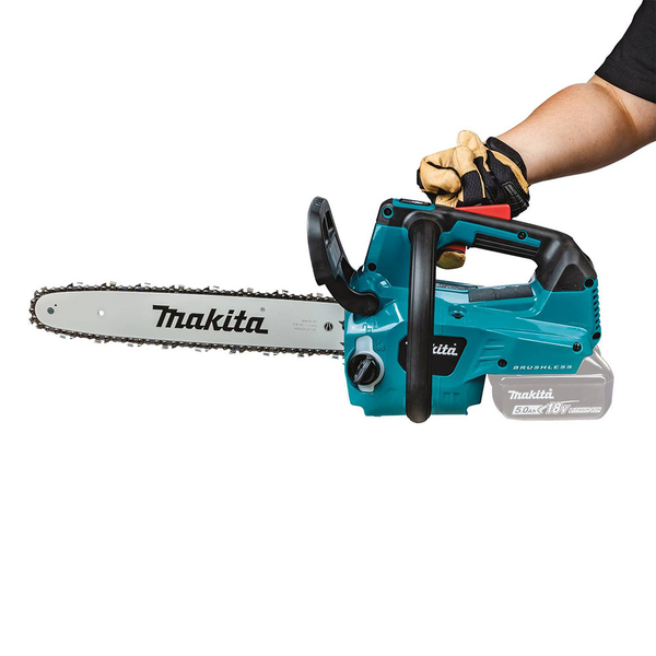 Акумулаторен верижен трион Makita DUC406Z, 2 x 18 V, Дължина на острието 40 см, Скорост на веригата 20 м/с, Стъпка на веригата 3/8, Жлебове на веригата 1.1 мм, Без зарядно устройство и батерия в комплекта за доставка