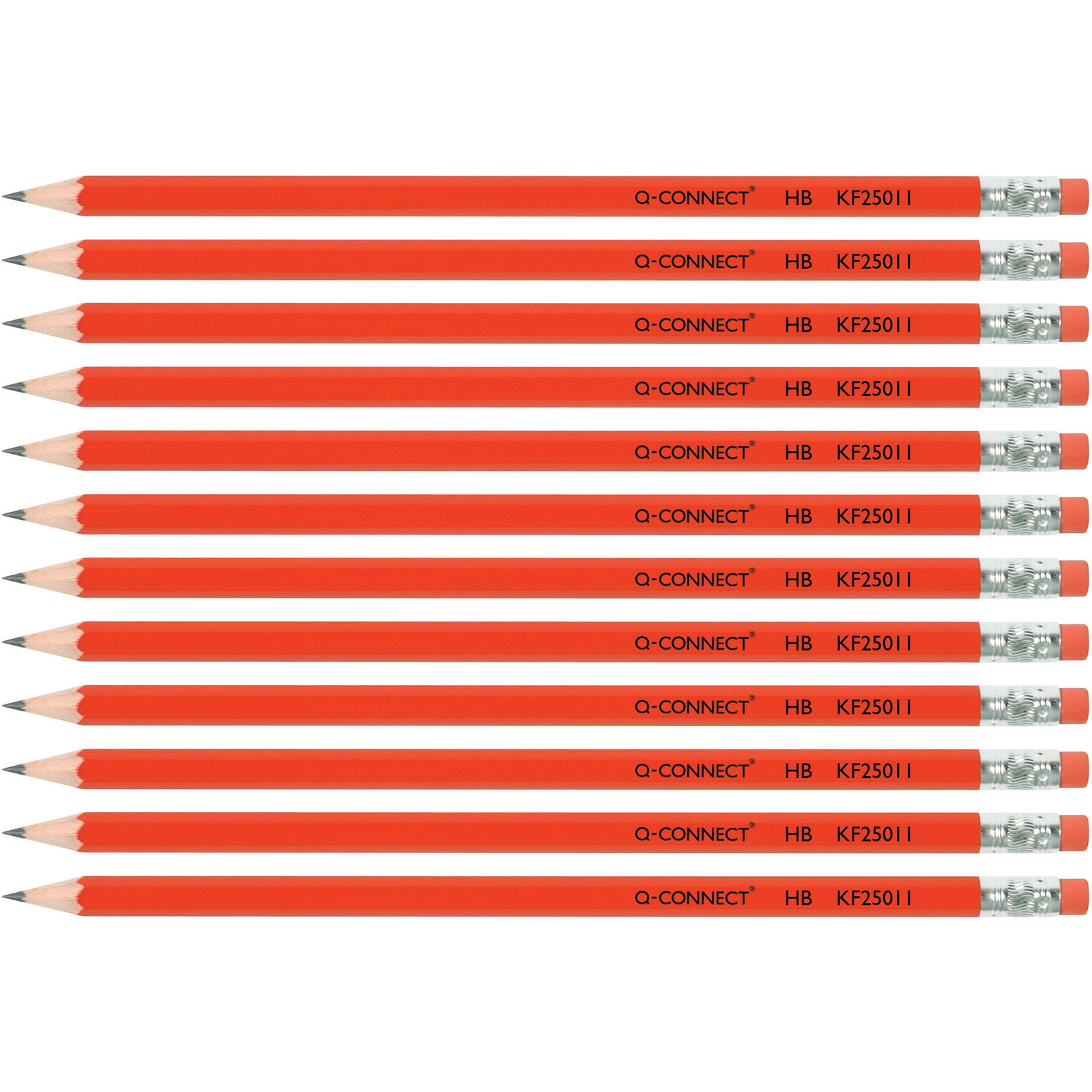 Q-CONNECT HB, hatszögű, radírral - 12 darabos csomagolás (KF25011)