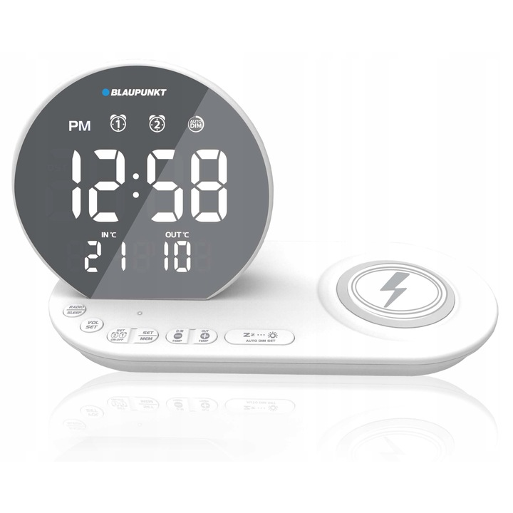 Blaupunkt CR85WH Rádiós ébresztőóra - Fehér (CR85WH CHARGE)