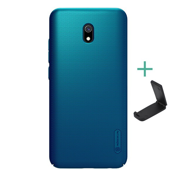NILLKIN SUPER FROSTED műanyag telefonvédő (gumírozott, érdes felület + asztali tartó) SÖTÉTKÉK [Xiaomi Redmi 8A] (5996457917662)