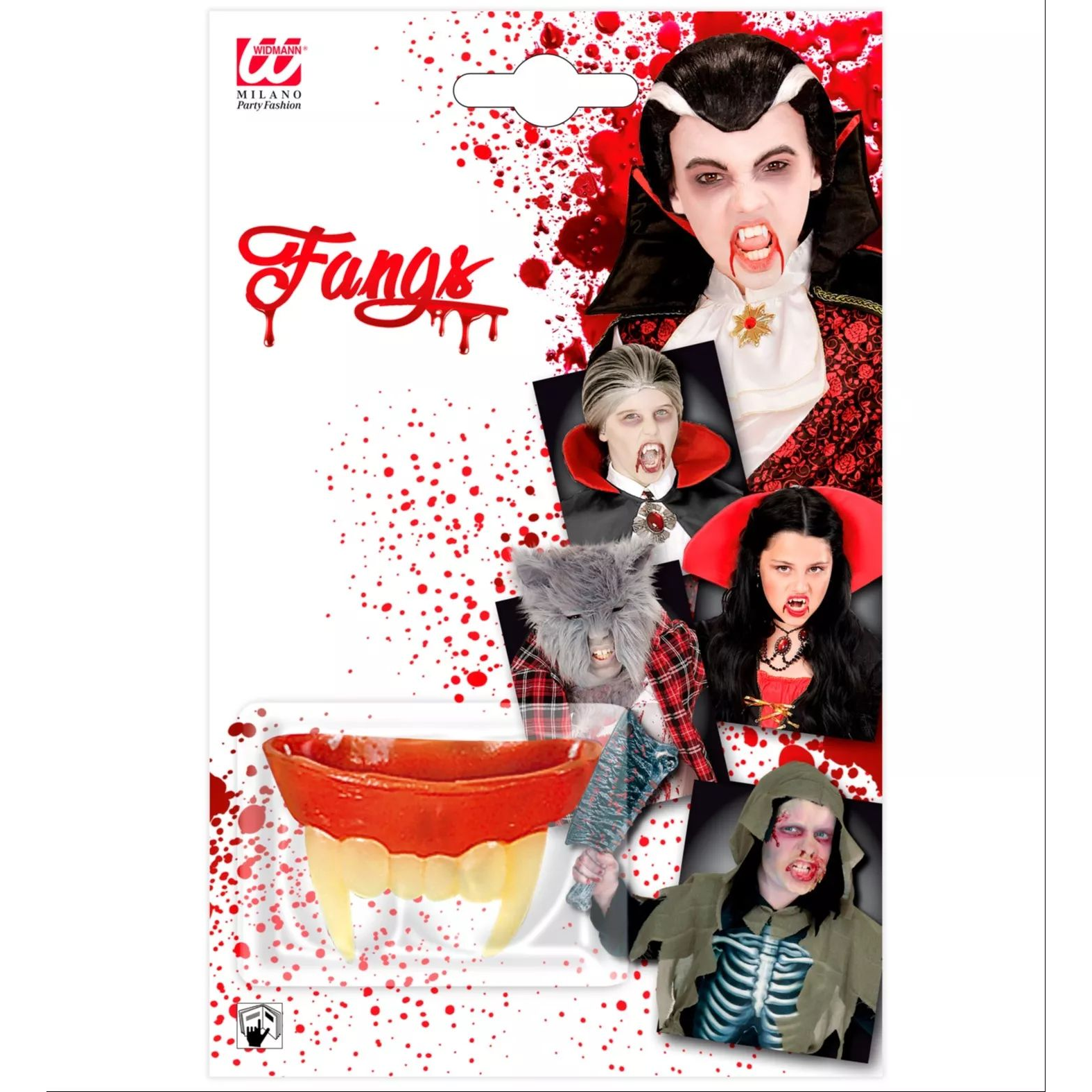 Widmann Élethű vámpírfogak - Gyerek méret (4089B)