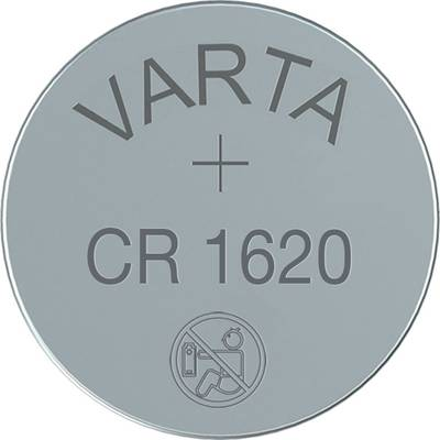 CR1620 lítium gombelem, 3 V, 70 mA, Varta BR1620, DL1620, ECR1620, KCR1620, KL1620, KECR1620, LM1620