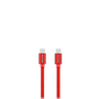 Cablu Date si Incarcare Swissten USB Type-C la USB Type-C Textile, 1.2 m, Rosu