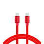 Cablu Date si Incarcare Swissten USB Type-C la USB Type-C Textile, 1.2 m, Rosu