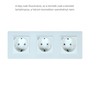 SmartWise 3-as üveg előlapos sorolókeret S1W WiFi-s sorolható okos konnektor aljzathoz fehér (SMW-KON-SF3W)