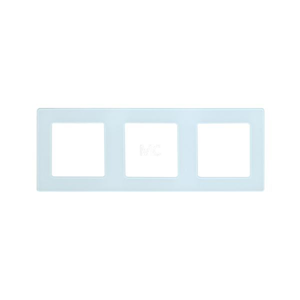 SmartWise 3-as üveg előlapos sorolókeret S1W WiFi-s sorolható okos konnektor aljzathoz fehér (SMW-KON-SF3W) (SMW-KON-SF3W)