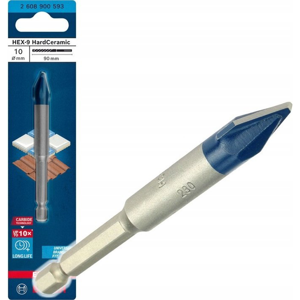 Bosch Ø 10 x 90mm HEX-9 Hatszögletes csempefúró