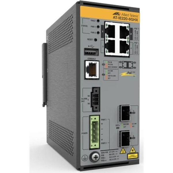 Allied Telesis IE220-6GHX Gestito L2 Gigabit Ethernet (10/100/1000) Supporto Power over Ethernet (PoE) Grigio