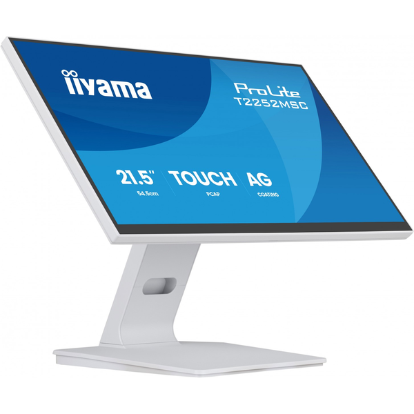 iiyama ProLite T2252MSC-W2AG computerskærm 54,5 cm (21.4") 1920 x 1080 pixel Fuld HD LCD Berøringsskærm Hvid