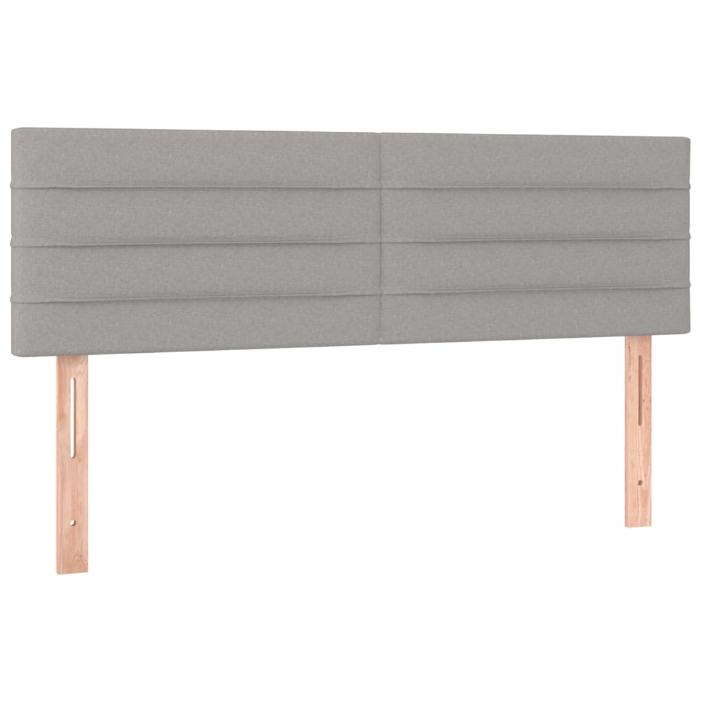 2 db világosszürke szövet fejtámla 72 x 5 x 78/88 cm (346144)