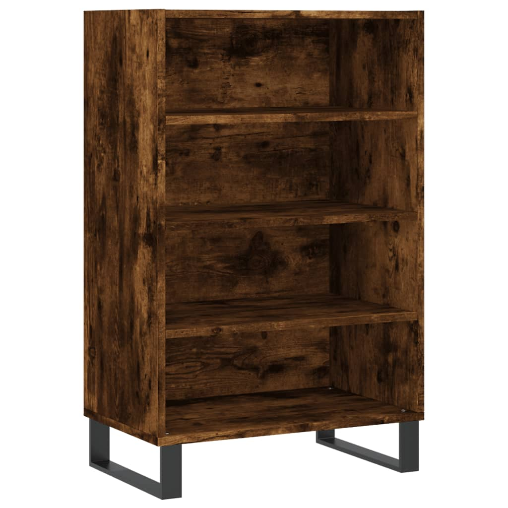 füstös tölgy színű szerelt fa magasszekrény 57 x 35 x 90 cm (827241)