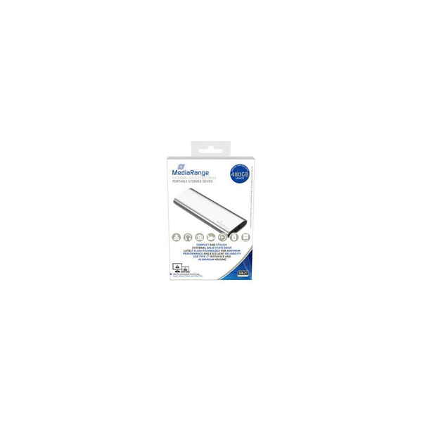 MediaRange 480GB MR1102 USB Type-C Külső SSD - Ezüst