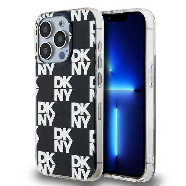 Zadný Kryt DKNY pre Apple iPhone 15 Pro IML Checkered Mono čierna