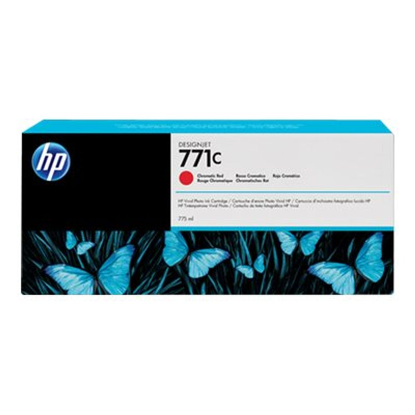 HP 771C 775-ml Chromatic Red DesignJet Ink Cartridge глава и патрон за мастиленоструен принтер 1 броя Оригинал Хроматично червено