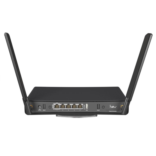 Безжичен рутер MikroTik hAP ax3, 2.4/5 GHz, 574 - 1200 Mbps, 1x PoE-out, Черен C53UiG-5HPaxD2H