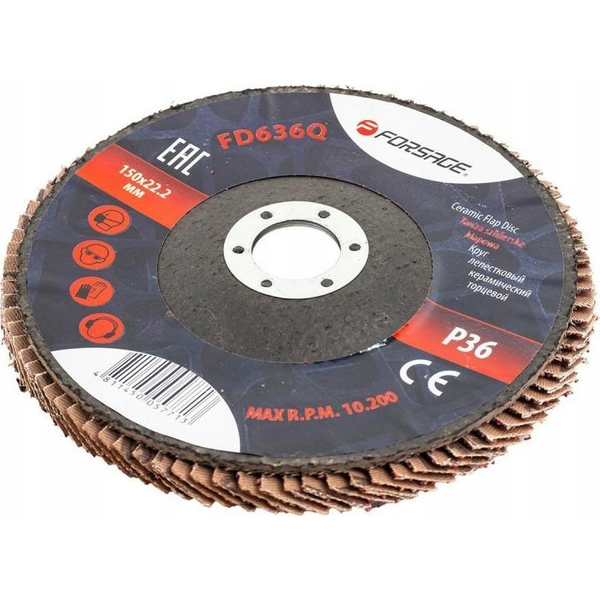  Forsage Tarcza szlifierska listkowa lamelkowa 150x22.2mm P36