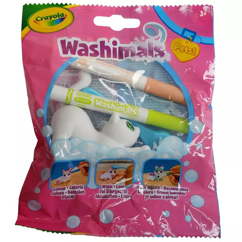 Crayola Washimals: Kimosható állatka figura - Jake a nyújtózó cica (0220)