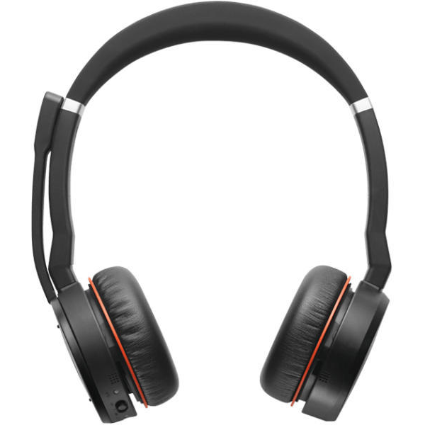 Jabra Evolve 75 MS Stereo Слушалки Жична и безжична Лента за глава Офис/Център за обаждания Микро-USB Bluetooth Черен, Червен
