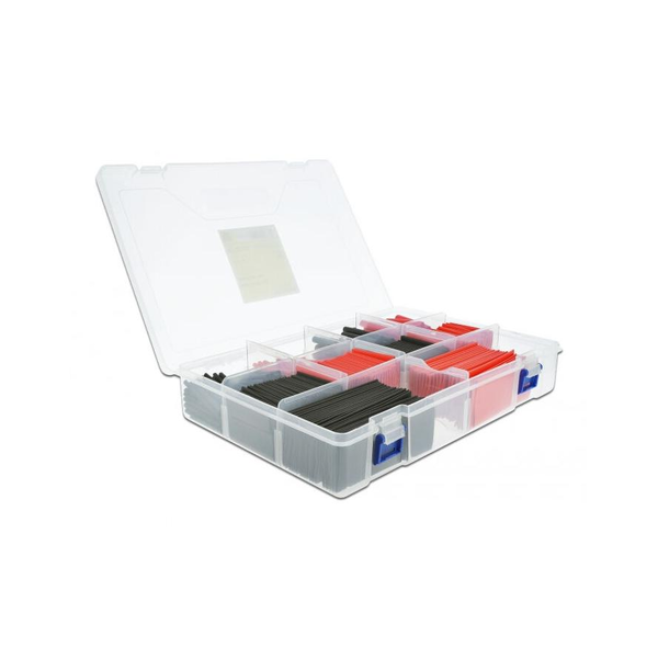 DELOCK Schrumpfschlauch Sortimentsbox rot/schwarz 520-