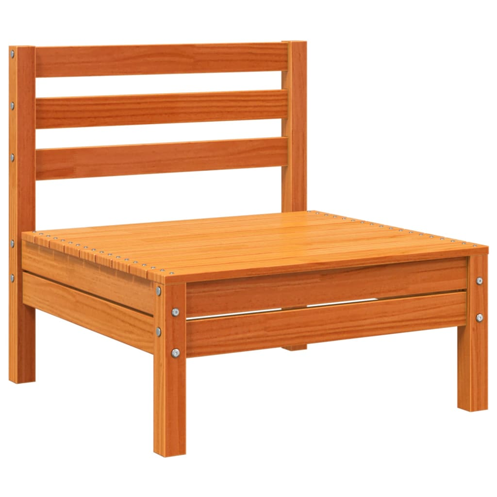 viaszbarna tömör fenyőfa karfa nélküli kerti kanapé (837995)