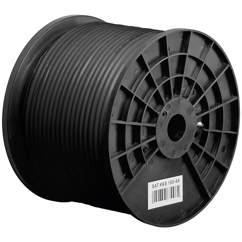 Goobay 67103 Koax antenna kábel 100m - Fekete (67103)