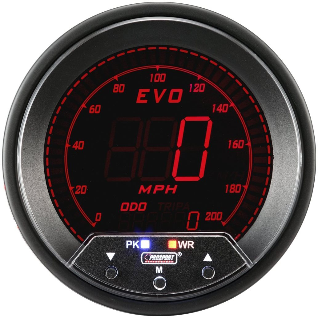 PROSPORT EVO sebességmérő / fordulatszámmérő, 85 mm, GPS által történő mérés lehetőségével (338EVOSP-PK)