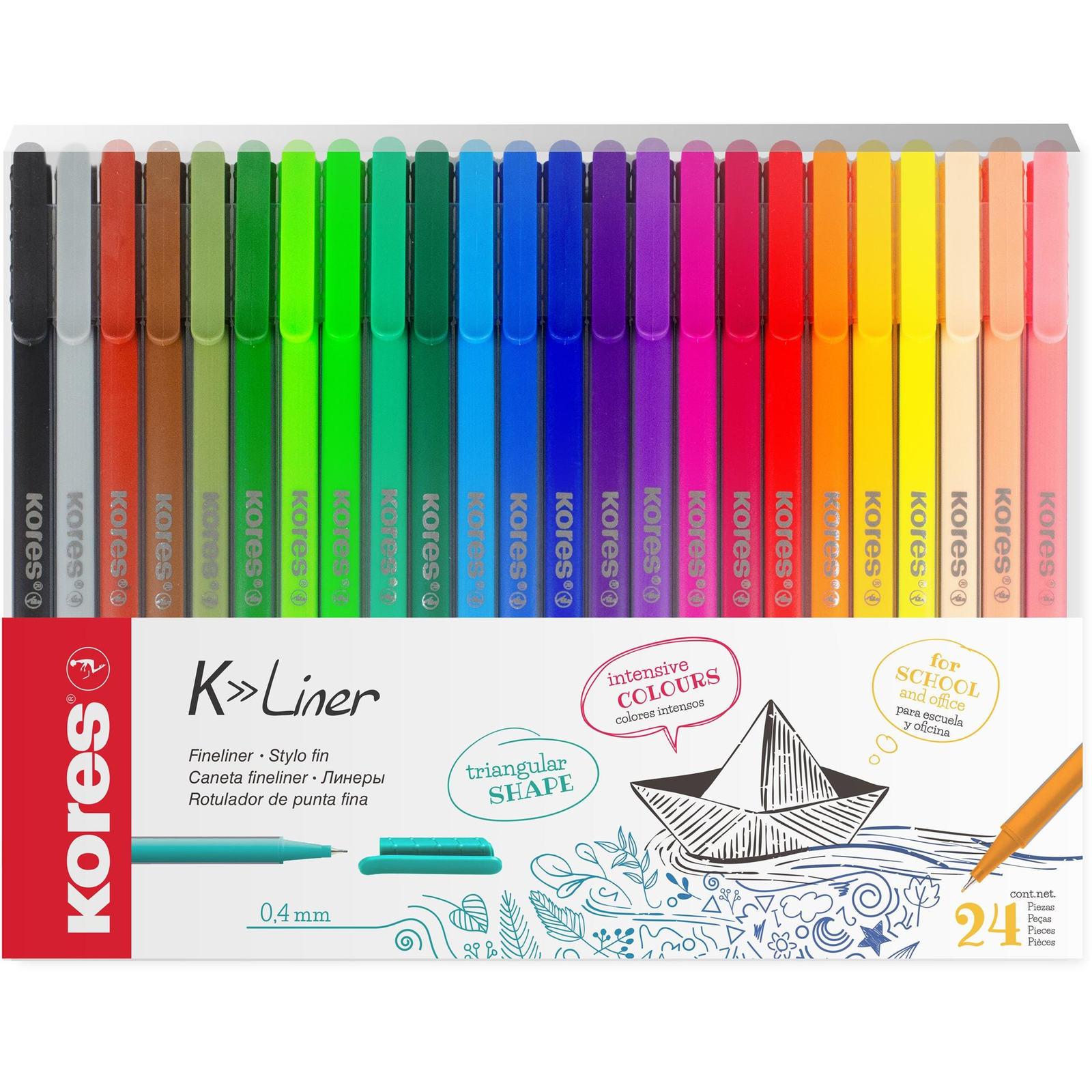 KORES K-Liner 0,4 mm - 24 szín (28124)