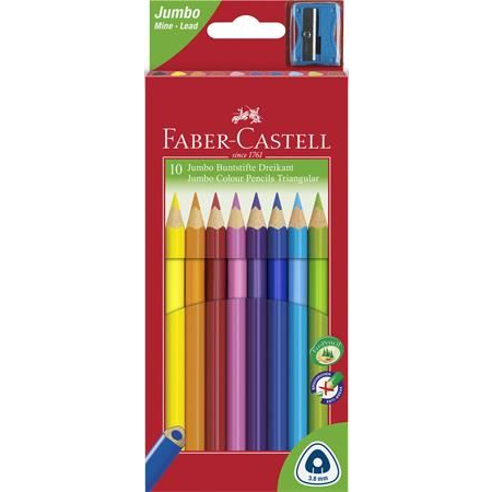 Faber-Castell Jumbo színes ceruza készlet 10 különböző szín (116510)