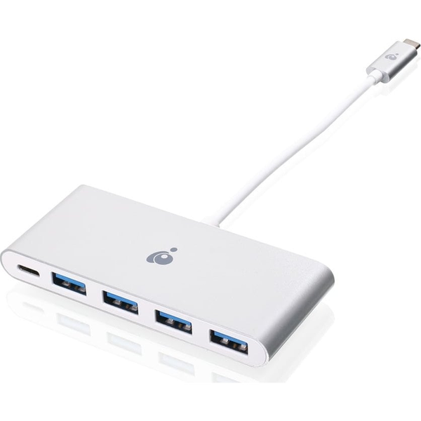 HUB USB IOGear GUH3C4PD huby i koncentratory USB 3.2 Gen 1 (3.1 Gen 1) Type-C 5000 Mbit/s Biały