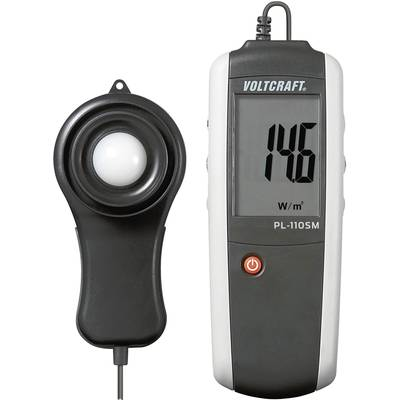 Digitális fénymérő, fotovoltaik mérő, analizáló napelemekhez 0 - 1999 W/m2, Voltcraft PL-110SM (PL-110SM)