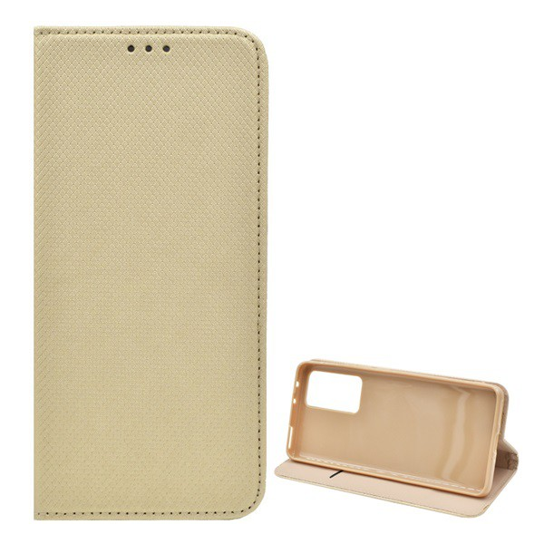 Tok álló, bőr hatású (FLIP, oldalra nyíló, asztali tartó funkció, rombusz minta) ARANY [Xiaomi 12 Pro] (5996591158525)