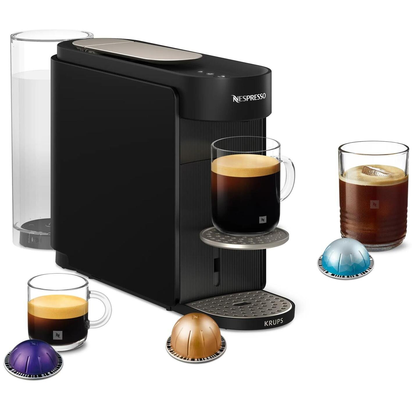Kávovar na kapsuly KRUPS Nespresso Vertuo Up čierny XN9408 15 bar
