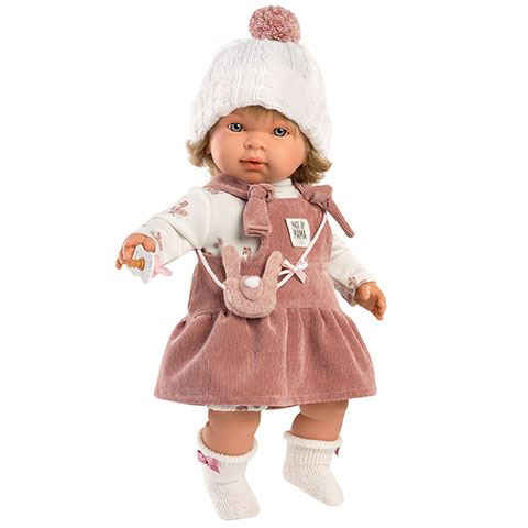 Llorens: Carla síró baba sapkában 42cm-es (42160) (ll42160)