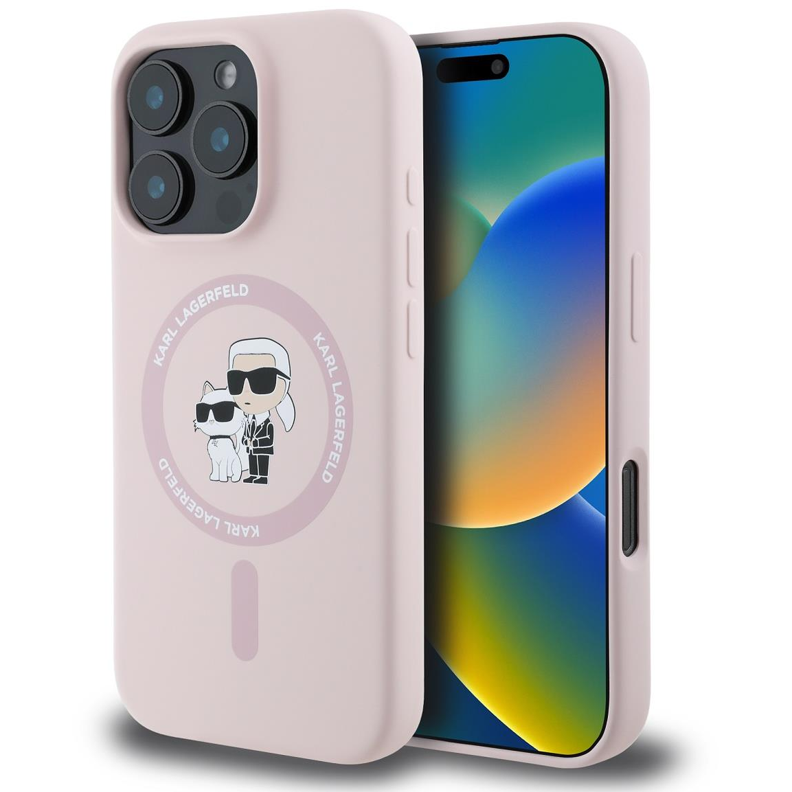 Karl Lagerfeld Liquid Silicone Karl and Choupette MagSafe iPhone 16 Pro Max Pink tok (KLHMP16XSCMKCRHP)
