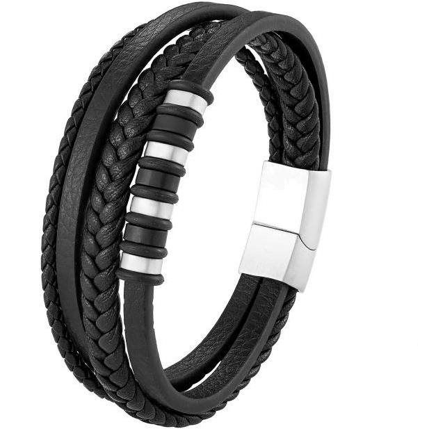 Predator Q1 bőr karkötő A6794-15 - 22 cm (16553)