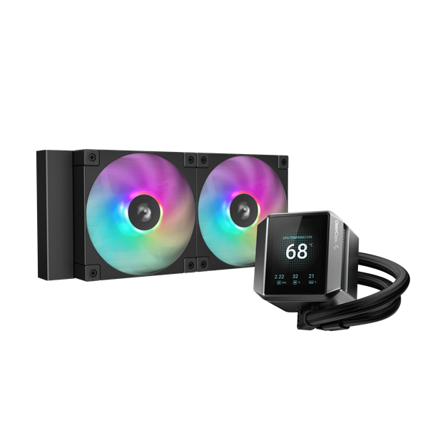 DeepCool MYSTIQUE 240 ARGB Processor Alles-in-één vloeistofkoeler 12 cm Zwart 1 stuk(s)