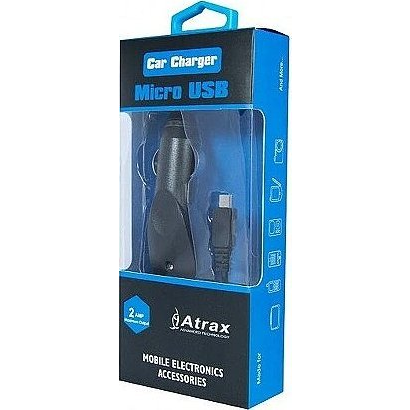 ATX Platinum Premium Car charger 12 / 24V / 1A + micro USB cable Black (Blue Blister)