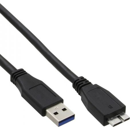 InLine 4043718153824 cavo USB USB 3.2 Gen 1 (3.1 Gen 1) 3 m USB A Micro-USB B Nero