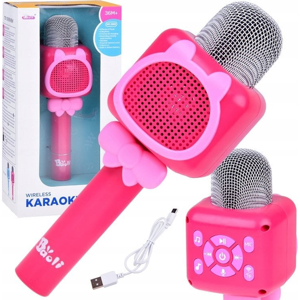 Bluetooth -Os Vezeték Nélküli Mikrofon Gyerekeknek - Karaoke Rögzítési És Lejátszási Móddal