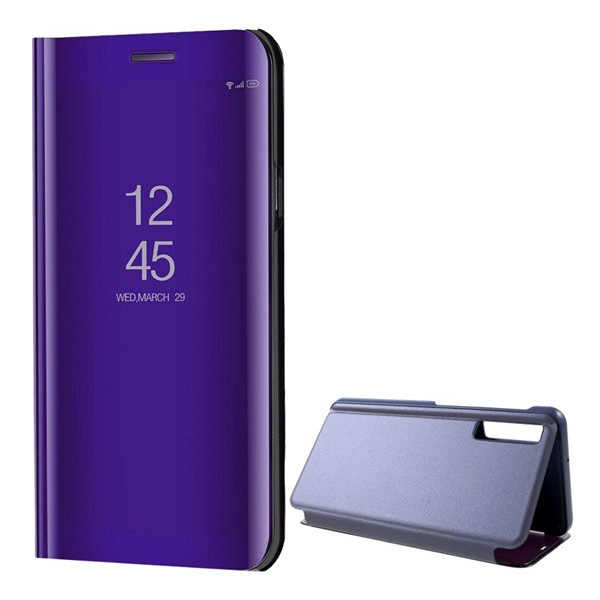 Tok álló (aktív FLIP, oldalra nyíló, asztali tartó funkció, tükrös felület, Mirror View Case) LILA [Samsung Galaxy A7 (2018) SM-A750F] (5996457824526)
