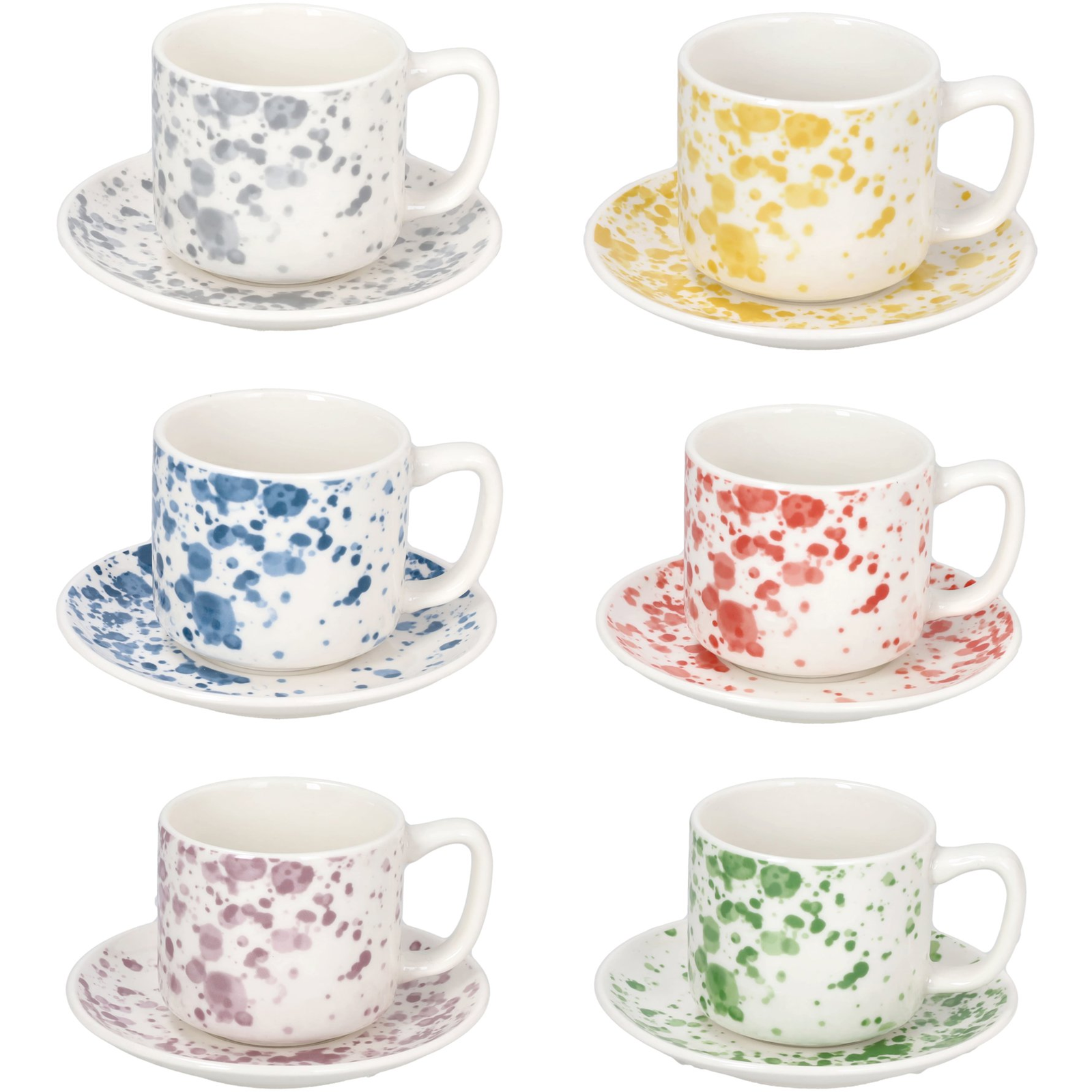 Tognana IVY APULIA 100 ml, kávéscsésze és csészealj szett, 6 darab, többszínű (IV68501M266)