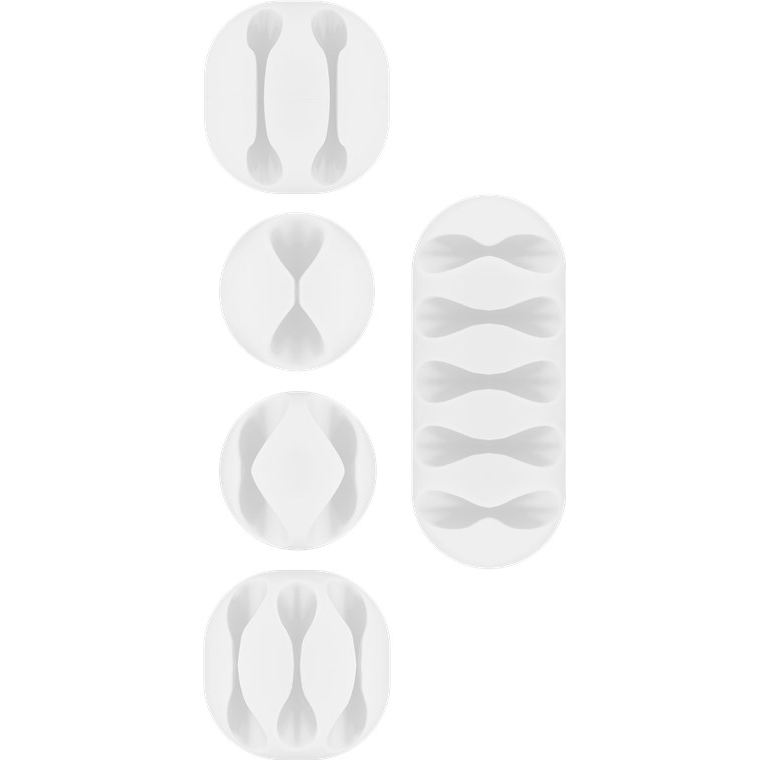 Goobay öntapadós kábelrendező 5db - Fehér (70681)